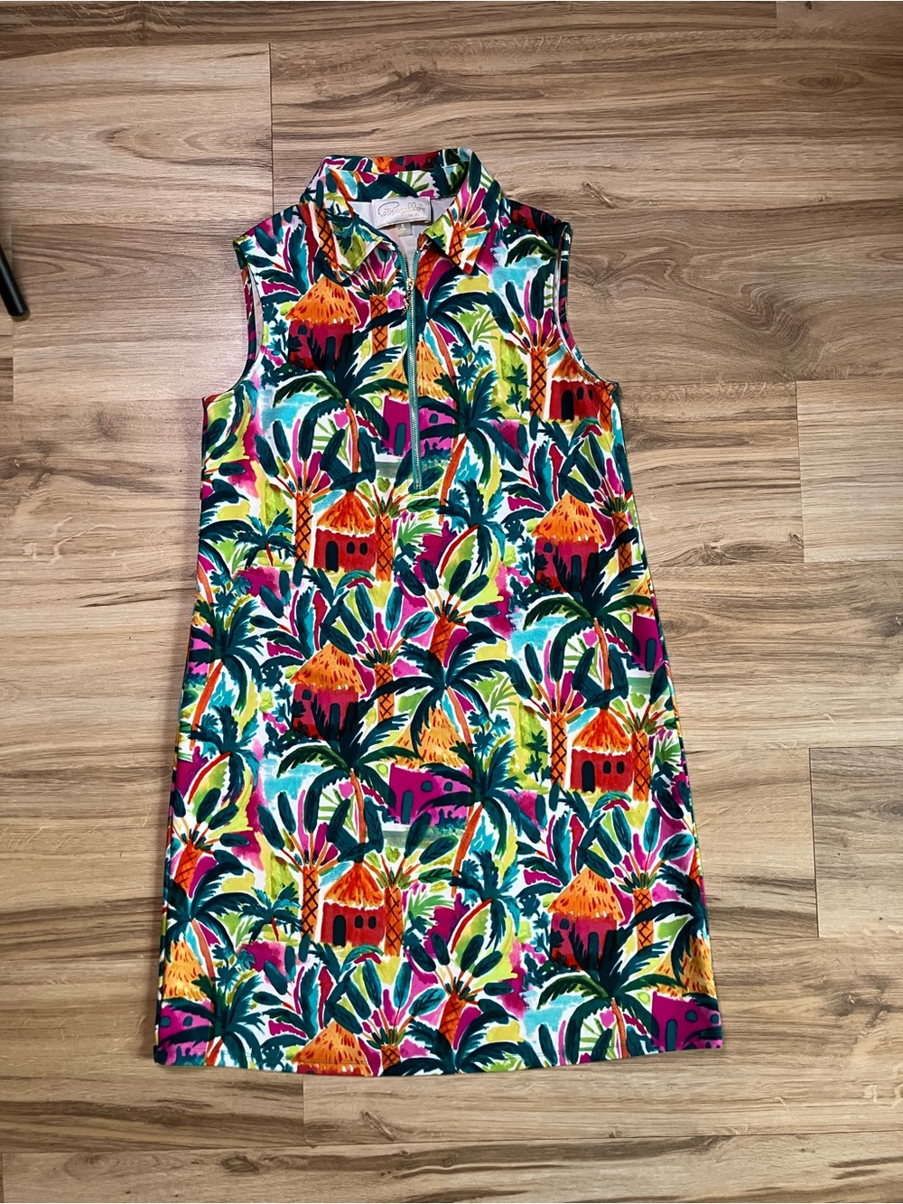 Pappagallo Sleeveless Tropical Print Dress